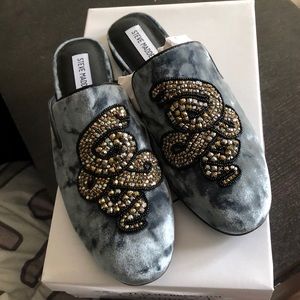 Steve Madden Mules Rhinestone Snake- NEW
